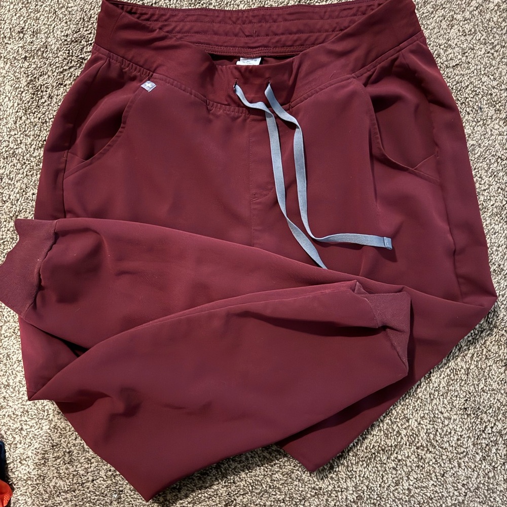 Figs Maroon Jogger Sweatpants